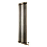 Traditionele Radiator & Kraan - 3-Kolom - 1800 x 470 mm - Ruw Metaal