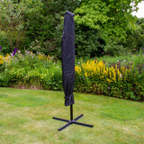 Zweefparasol 3m met LED verlichting - Zwart