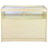 B1200 1/4 Glazen Toonbank - Esdoorn