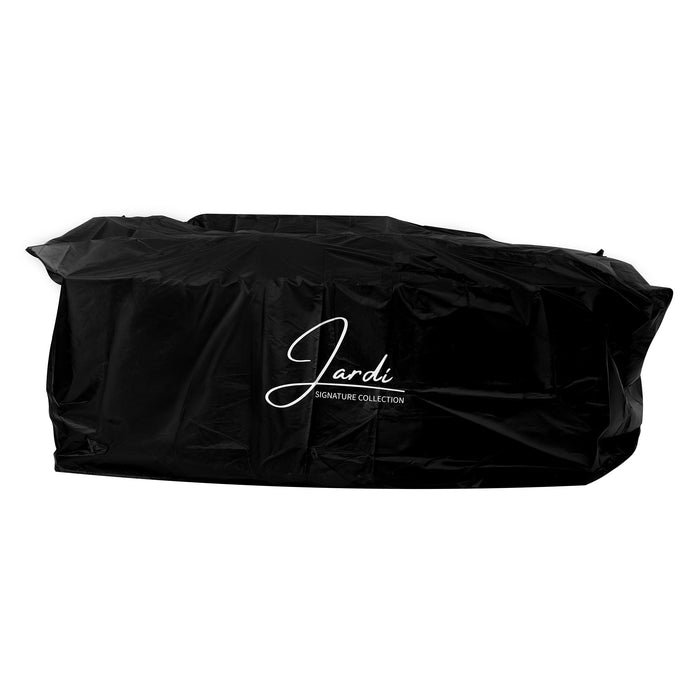 Zwarte opbergtas van Jardi Signature Collection, gemaakt van stevig, waterafstotend materiaal met een glanzende afwerking