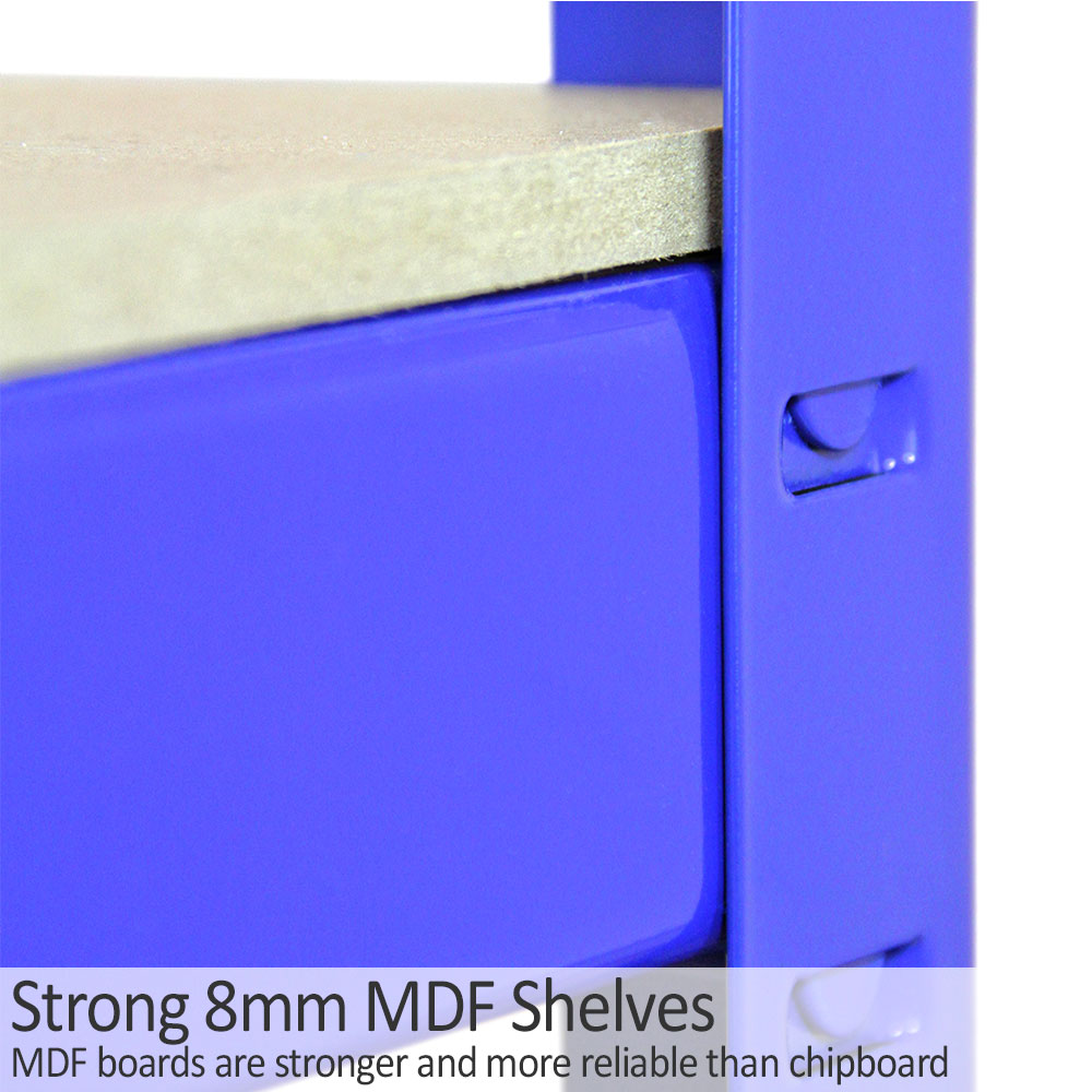 5 x T-rax Stellingkasten - 90x45x180 cm - Blauw