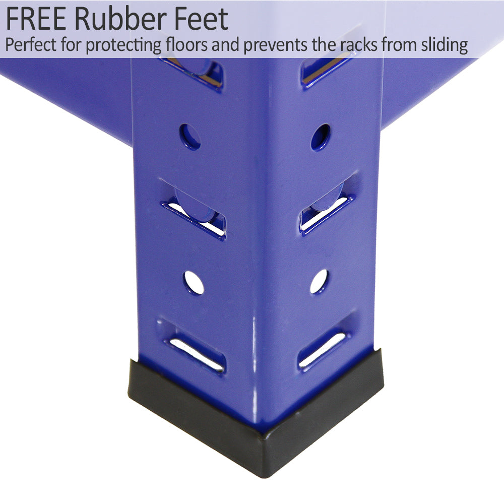 Monster Racking T-Rax Hoekstelling & 4 x 90cm Garage Opslagrekken - Blauw