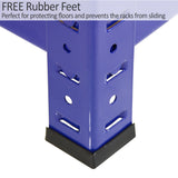 Monster Racking T-Rax Hoekstelling & 4 x 90cm Garage Opslagrekken - Blauw