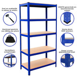 T-Rax Stellingkast - 90x45x180 cm - Blauw
