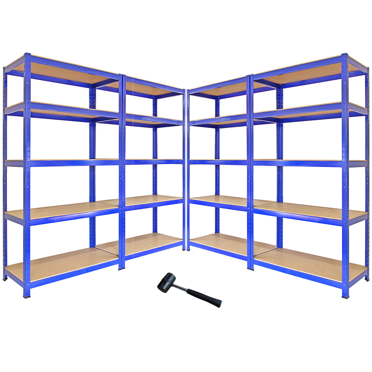 4 x T-Rax Stellingkasten - 90x45x180 cm - Blauw
