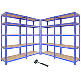 4 x T-Rax Stellingkasten - 90x45x180 cm - Blauw