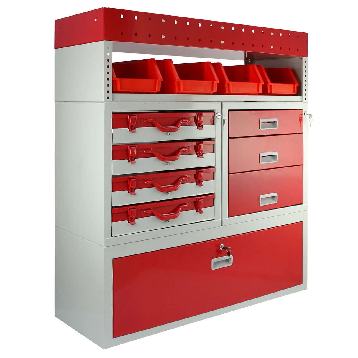 Monster Racking Metalen Bedrijfswageninrichting - Rood