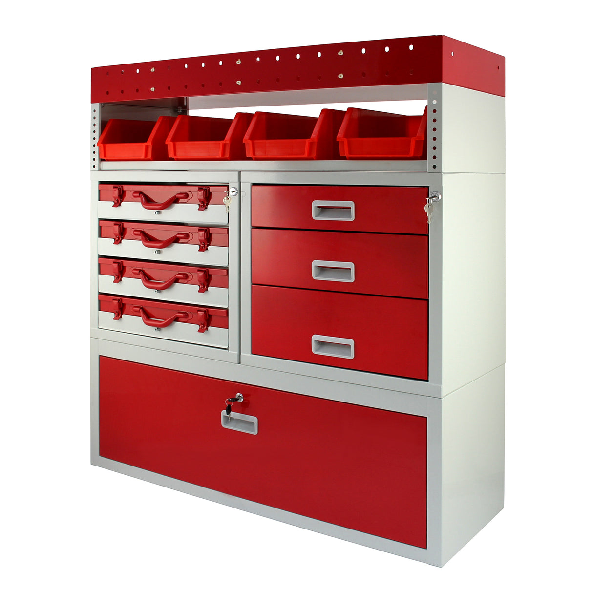 Monster Racking Metalen Bedrijfswageninrichting - Rood