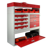 Monster Racking Metalen Bedrijfswageninrichting - Rood