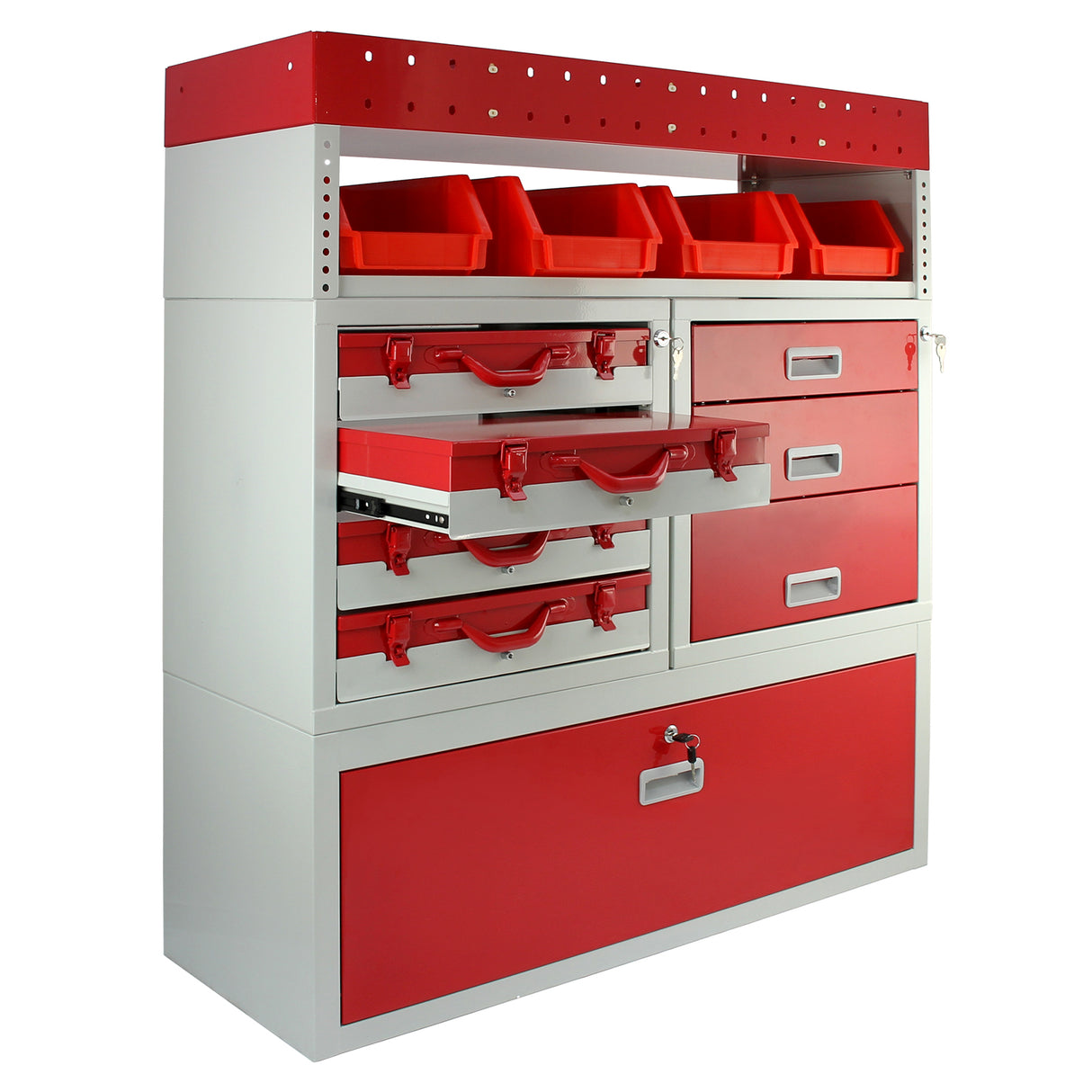 Monster Racking Metalen Bedrijfswageninrichting - Rood