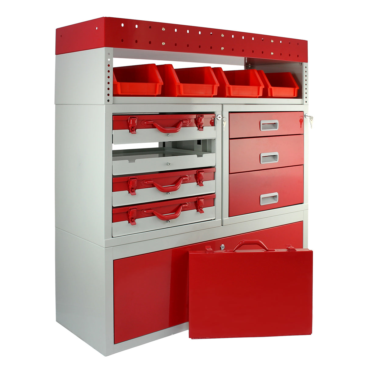 Monster Racking Metalen Bedrijfswageninrichting - Rood