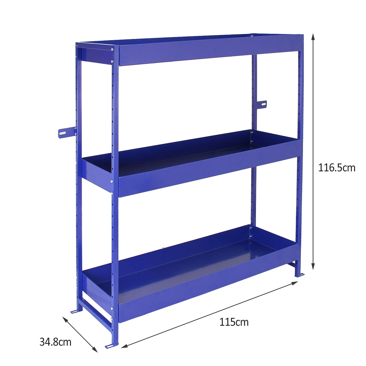 Metalen Bedrijfswagen stelling - Staal - Blauw