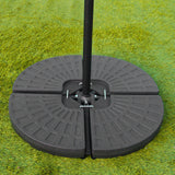 Grijs 3m LED Zweefparasol met Voet
