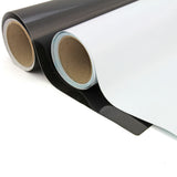 Zwarte en witte vinylrollen met een gladde textuur, ideaal voor het snijden en ontwerpen met de PixMax vinylsnijder plotter