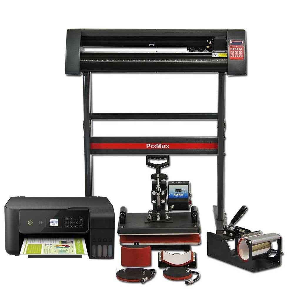 PixMax Da Vinci Bundel 5 in 1 Hitte Pers, Vinyl Snij Plotter, Printer