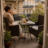 Jardí Rattan Bistroset Bruin
