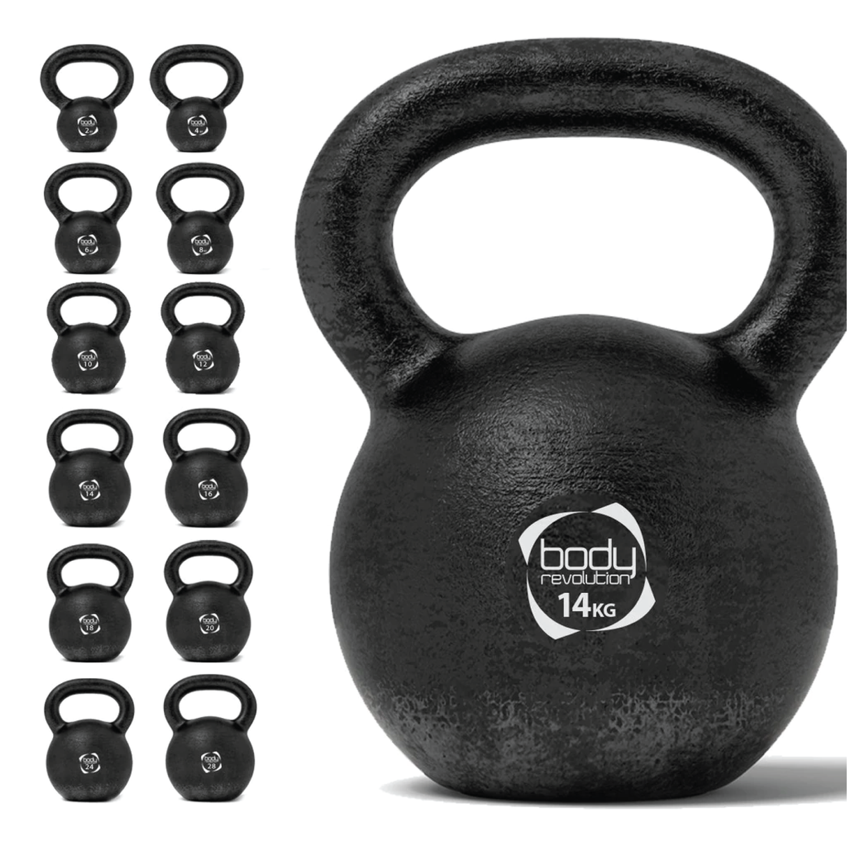 Kettlebell van gietijzer 14 kg