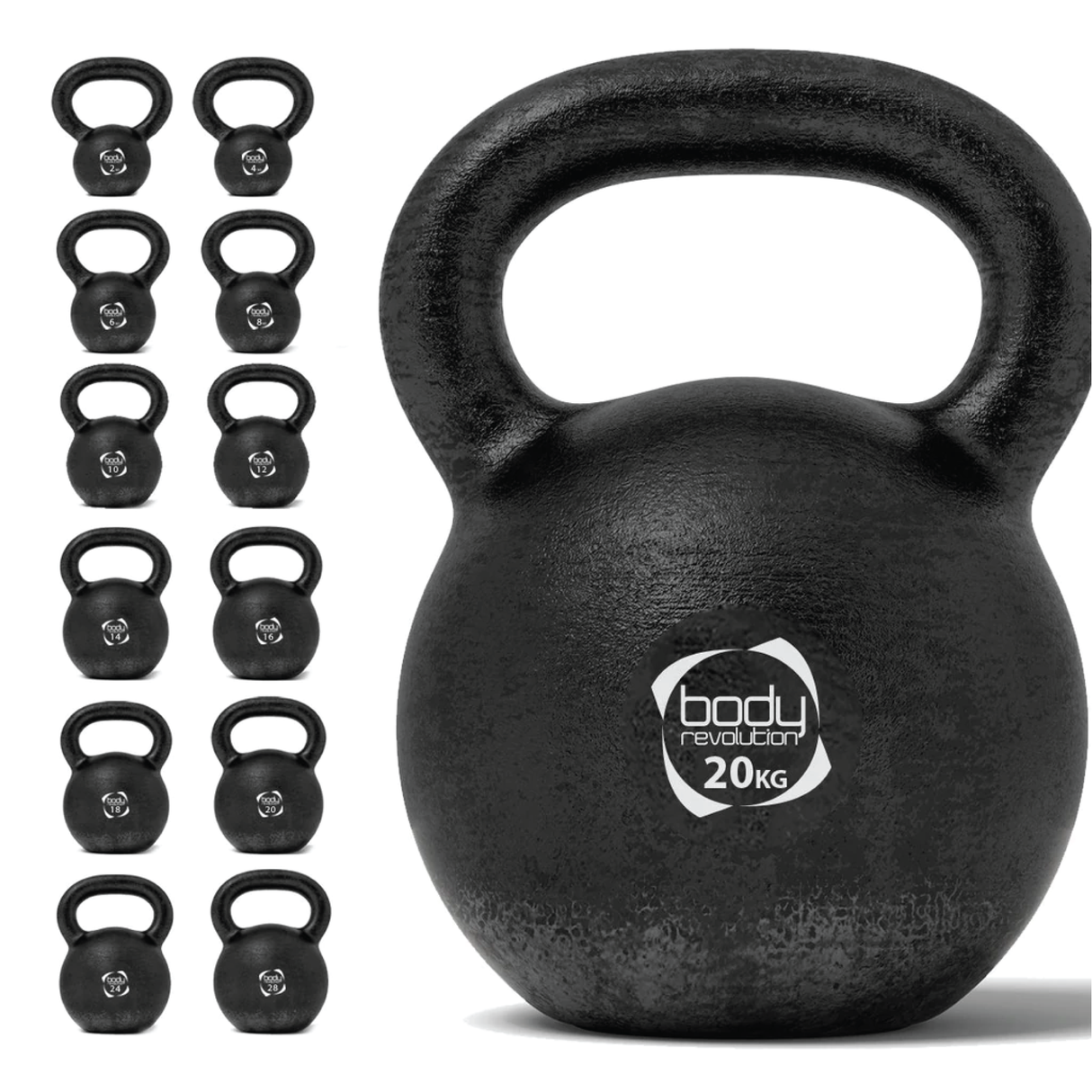 Kettlebell van gietijzer 20 kg
