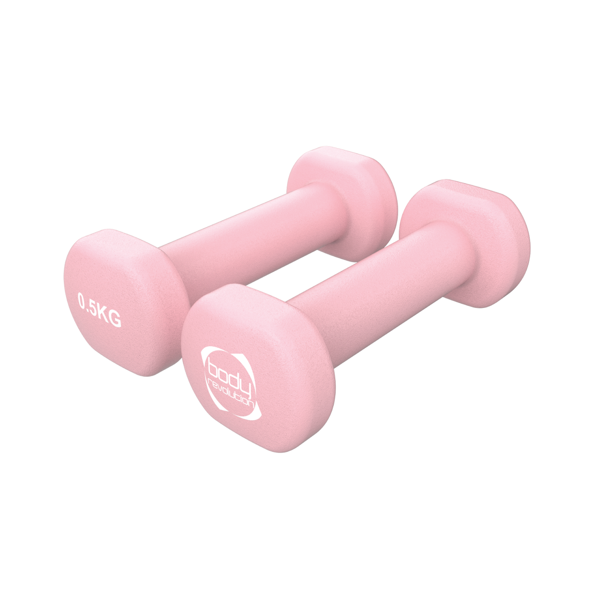 2 Neopreen Dumbbells van 0,5 kg