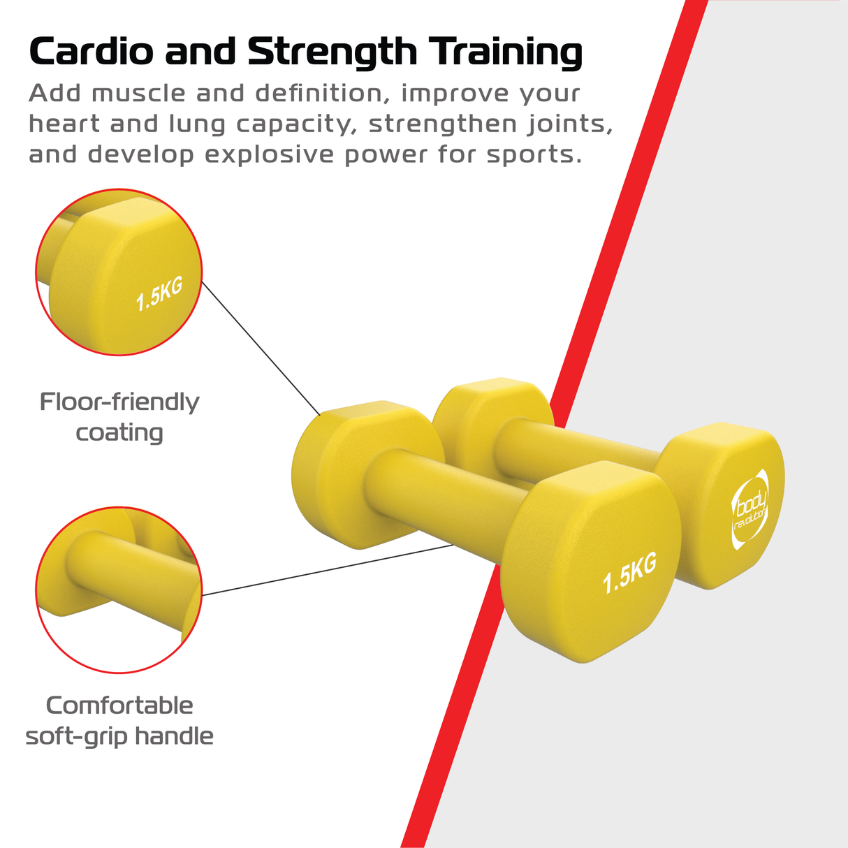 Neopreen Halters 2 x 1,5 kg