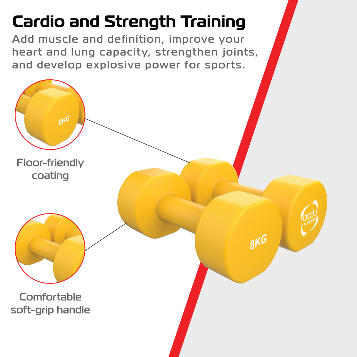 Neopreen Halters 2 x 8 kg