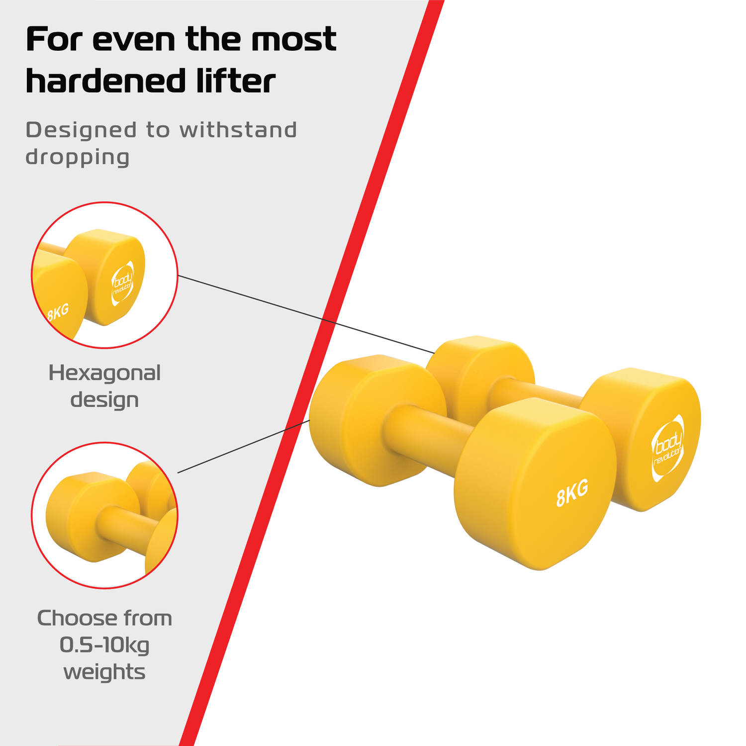 Haltères néoprène musculation et fitness GladiatorFit (lot de 2) | 2 x 9 KG Haltères néoprène musculation et fitness GladiatorFit (lot de 2) | 2 x 9 KG