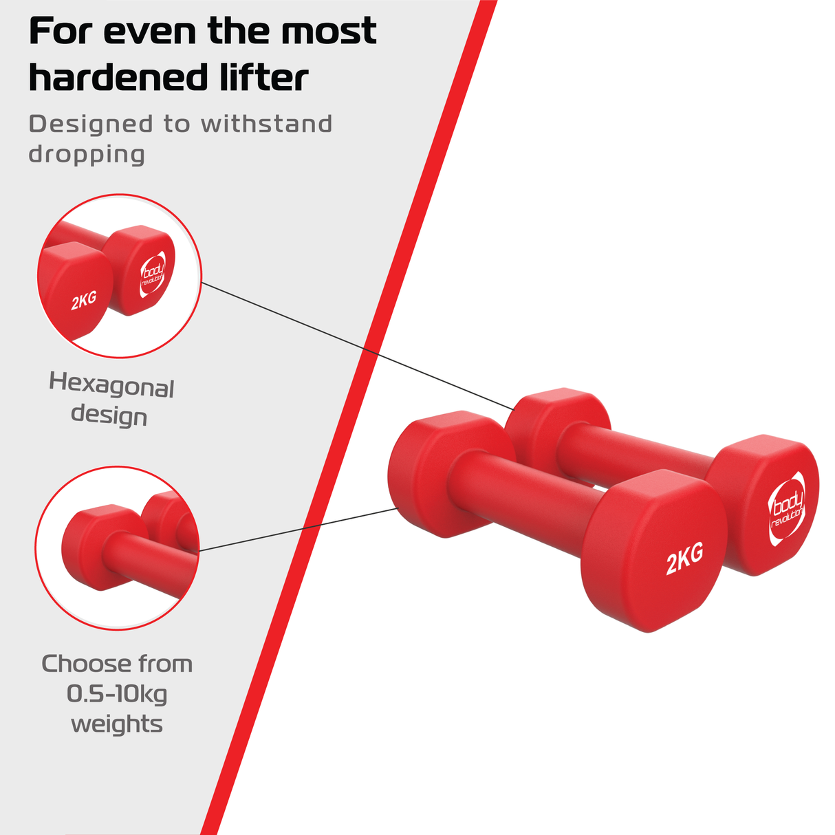 Neopreen Halters 2 x 2 kg