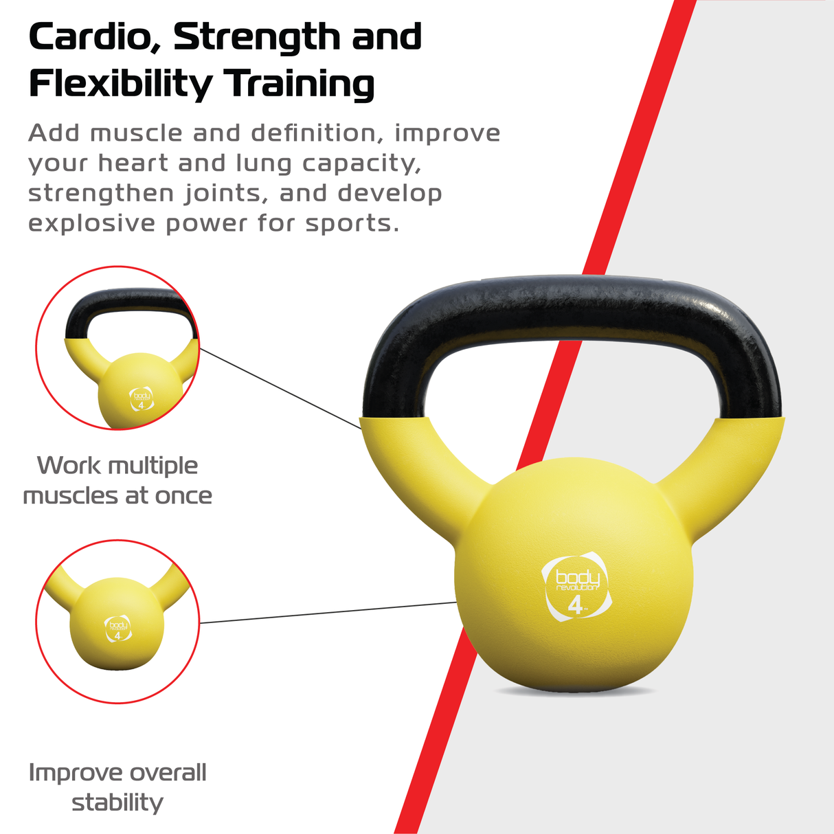 Body Revolution 4 kg Neopreen Kettlebell