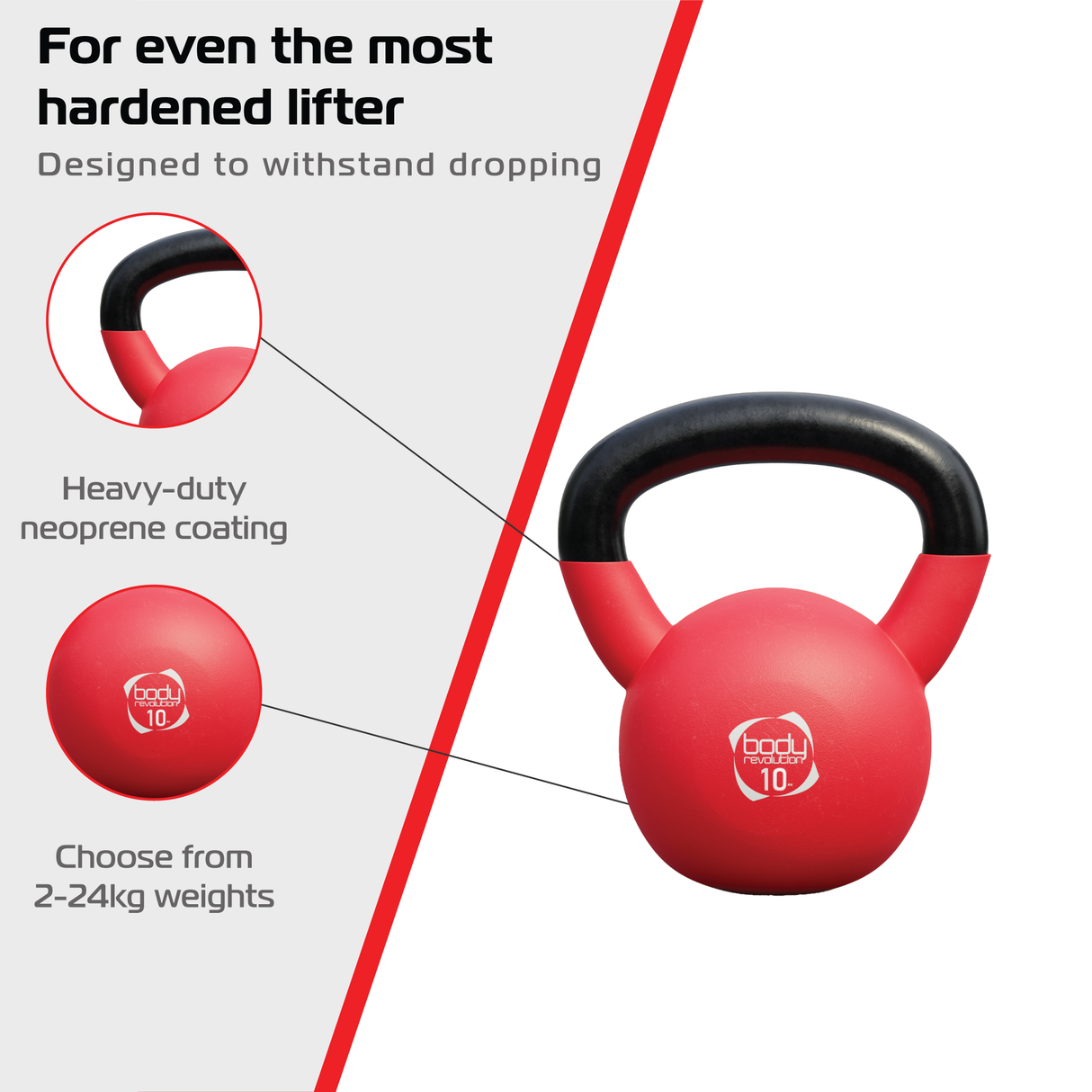 Body Revolution 10kg Neopreen Kettlebell