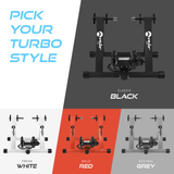 Magnetische fietstrainer Velo Pro in zilver met mat oppervlak, stevig ontwerp en verstelbare weerstand voor optimale trainingservaring