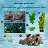Aquarium 300 L Zwart + Meubel - Starterset - blauw grind