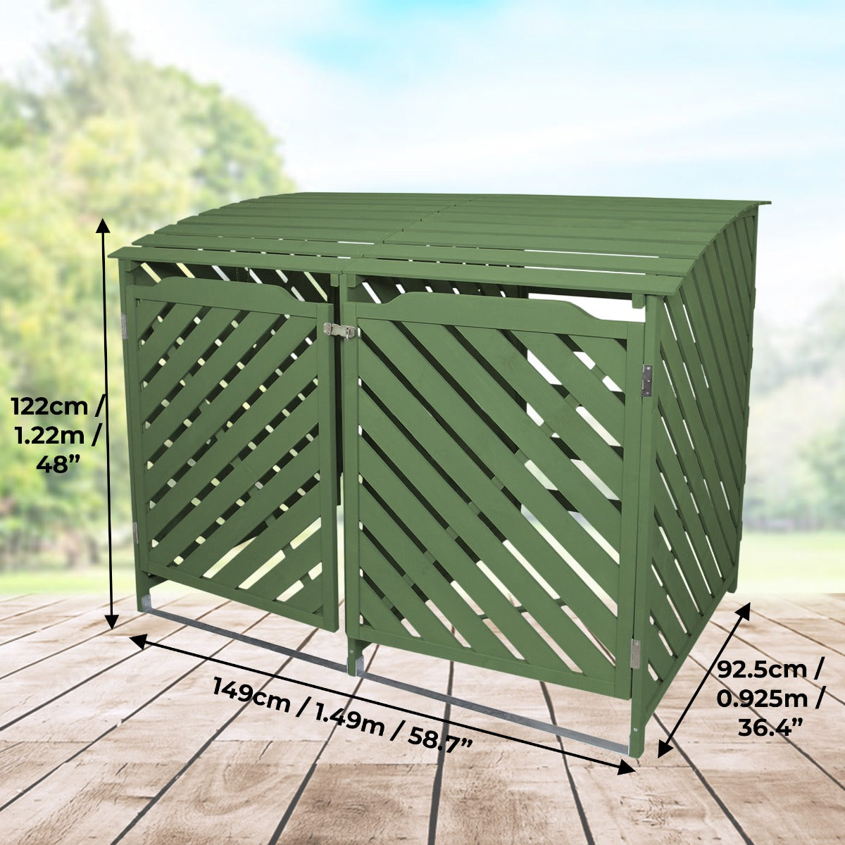 Containerberging - Dubbel - Hout