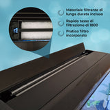 Aquarium 300 L Zwart + Meubel - Starterset - blauw grind