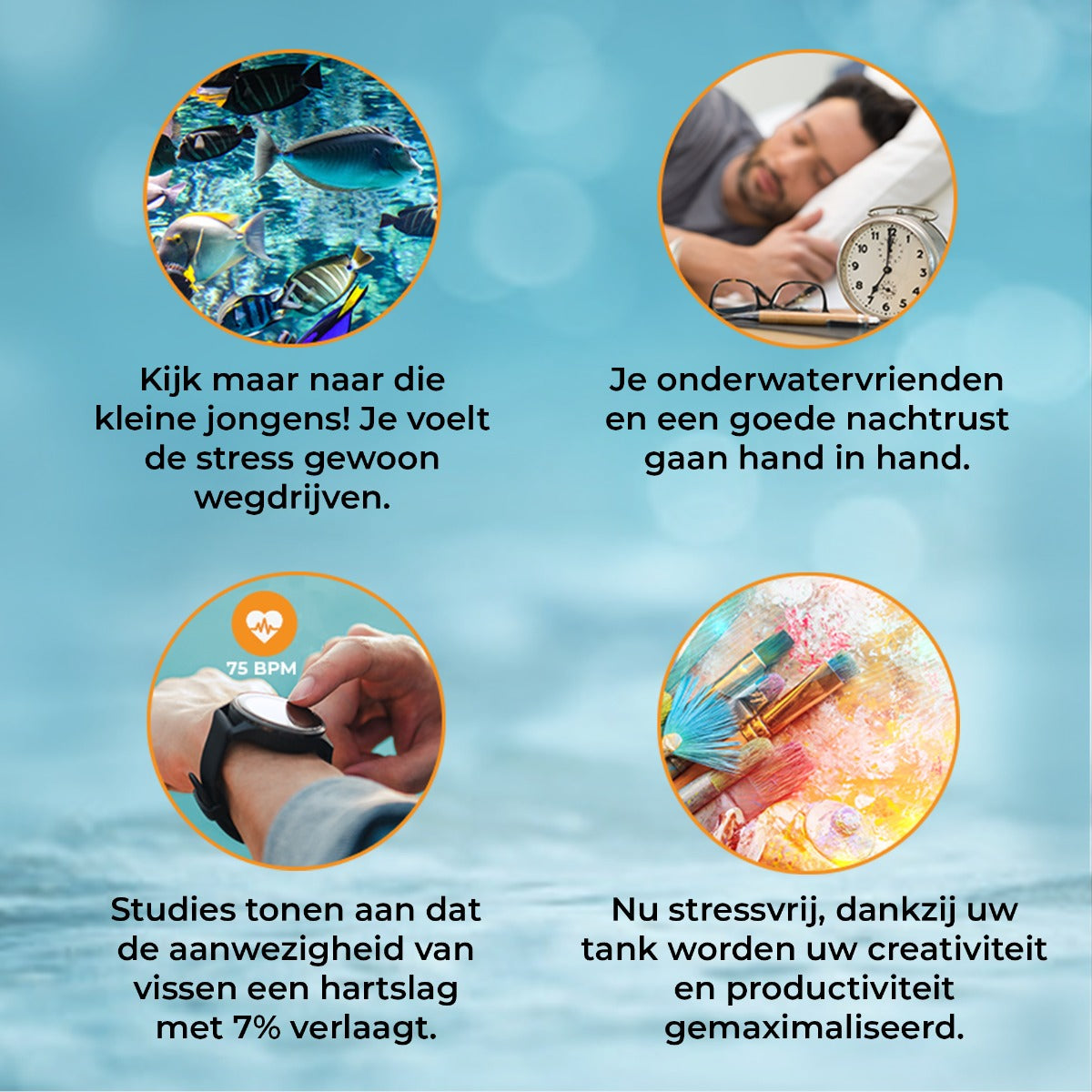 Aquarium 300 L Wit + Meubel - Starterset - blauw grind