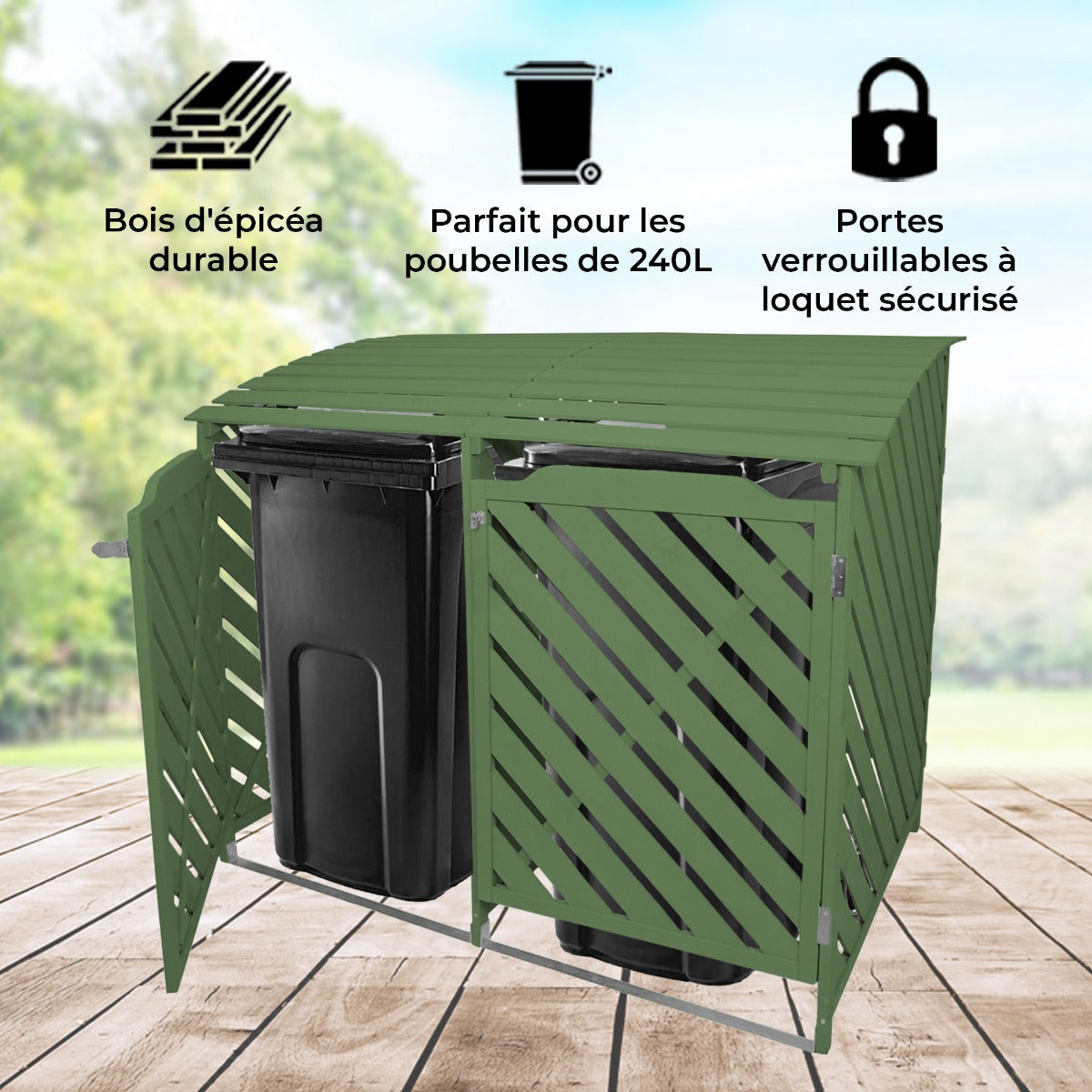 Containerberging - Dubbel - Hout