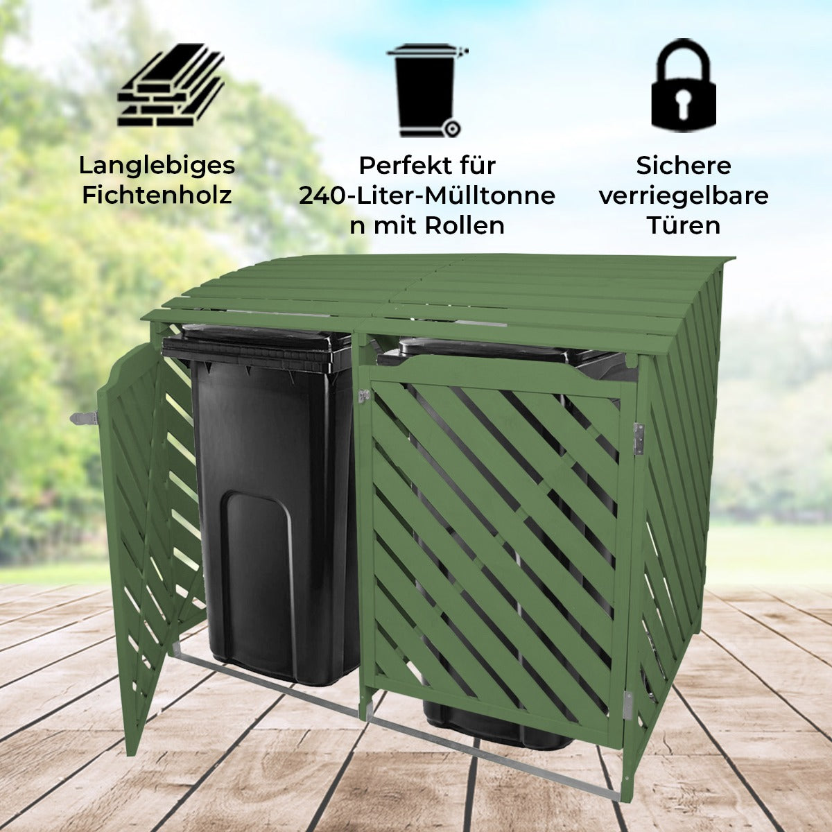 Containerberging - Dubbel - Hout