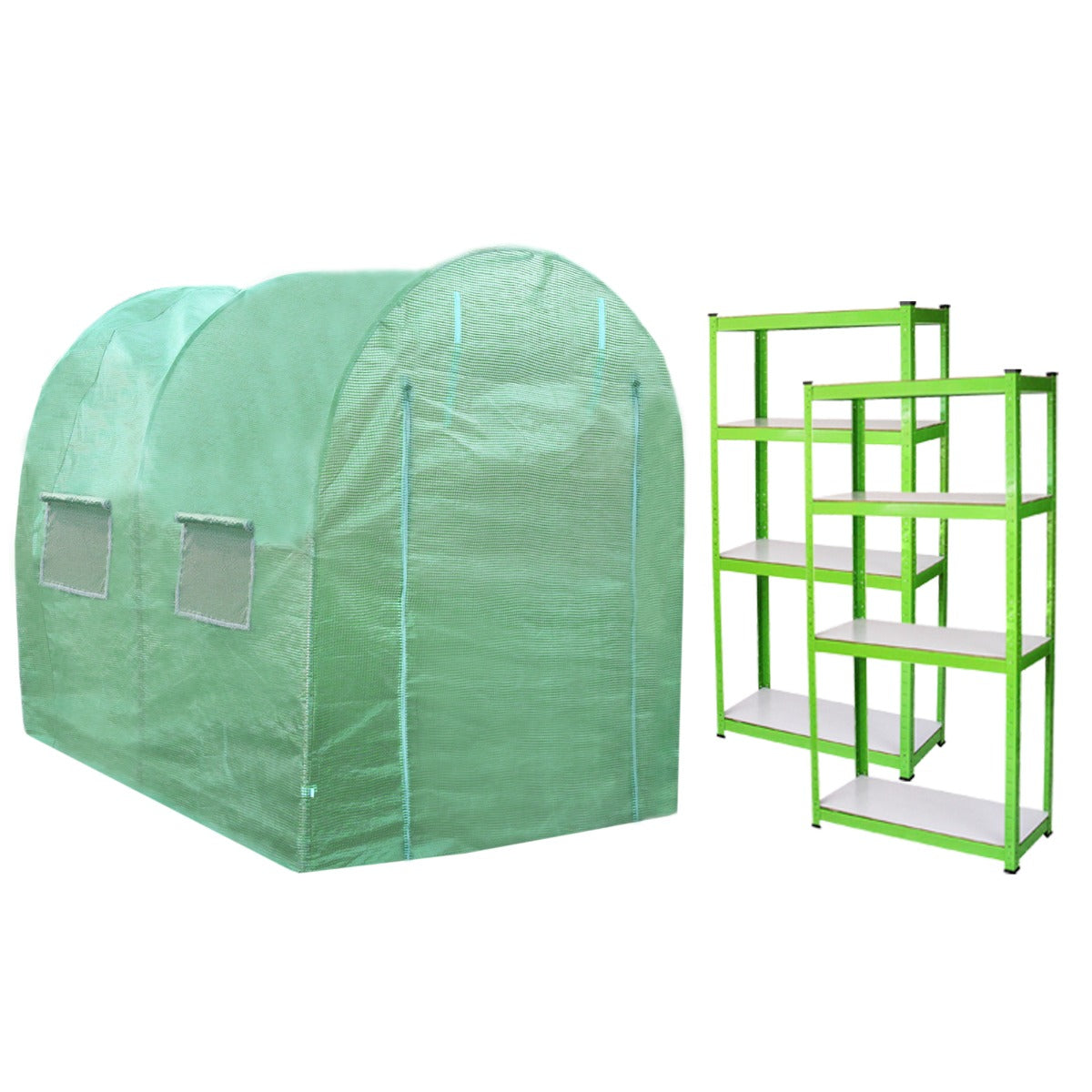 Polytunnel 25mm 4m x 2m met Stellingen