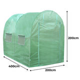 Polytunnel 25mm 4m x 2m met Stellingen