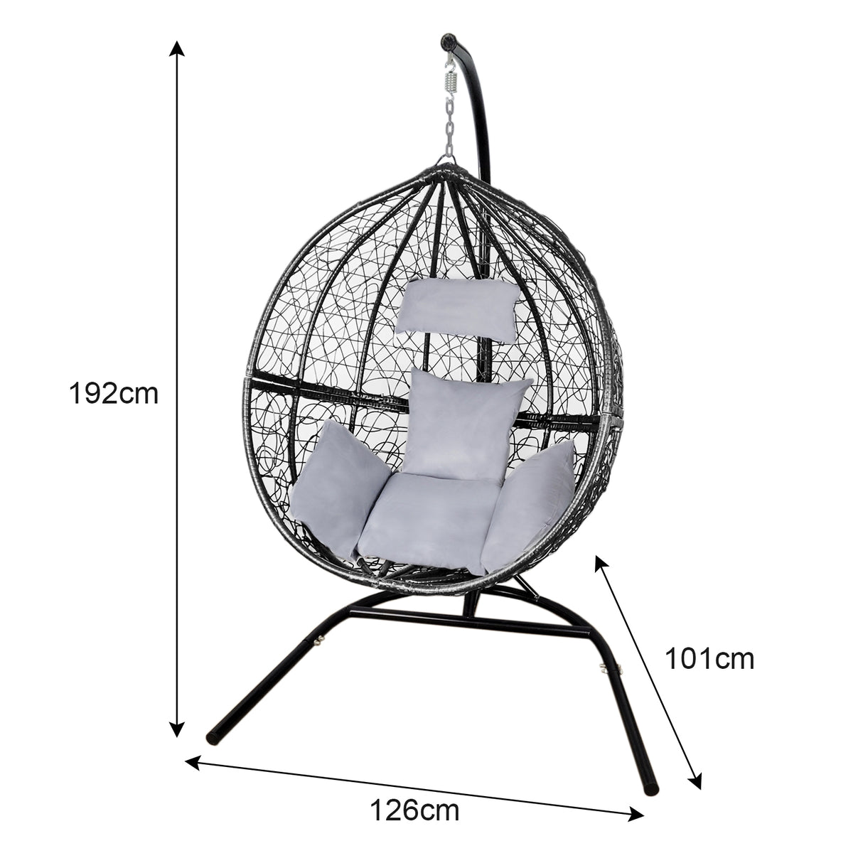 2 Zwarte Ei Stoelen