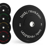 Body Revolution Olympische Zwarte Bumper Plates 60 kg Set
