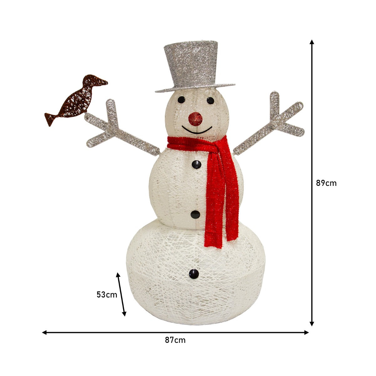 Kerstverlichting LED: 2 x Rendier + Sneeuwpop