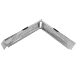 Opvouwbare motor oprijplaten van aluminium, met een stevige structuur en antislip oppervlak, in een L-vormige configuratie