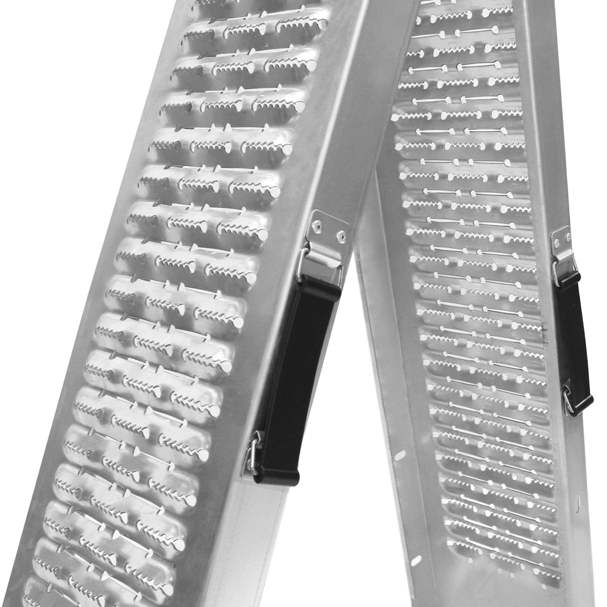 Opvouwbare motor oprijplaten van aluminium met antislip oppervlak, stevige handgrepen en een lichtgewicht, duurzame constructie