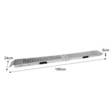 Opvouwbare motor oprijplaten van aluminium, 189 cm lang, 24 cm breed, met antislipoppervlak en stevige handgrepen voor veilig gebruik