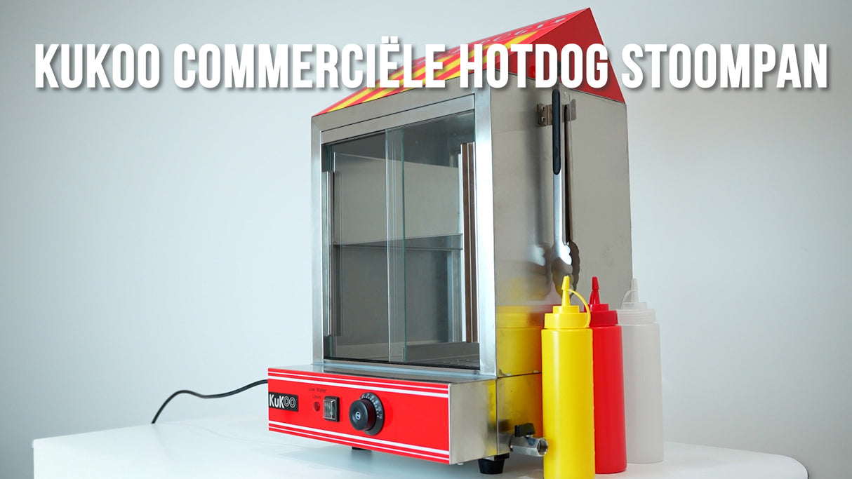 KuKoo Commerciële Hotdog Stoompan