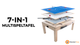 7-in-1 Multispeltafel - Eik