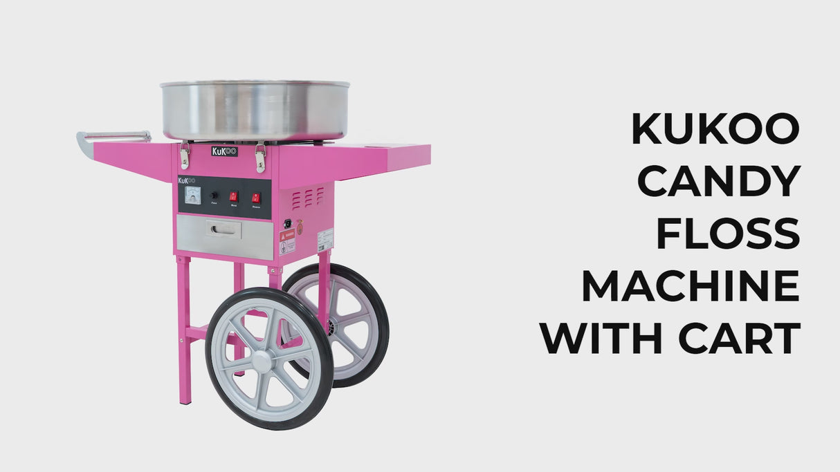 KuKoo Suikerspinmachine Met Kar