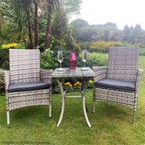 Jardí Rattan Bistroset Zwart