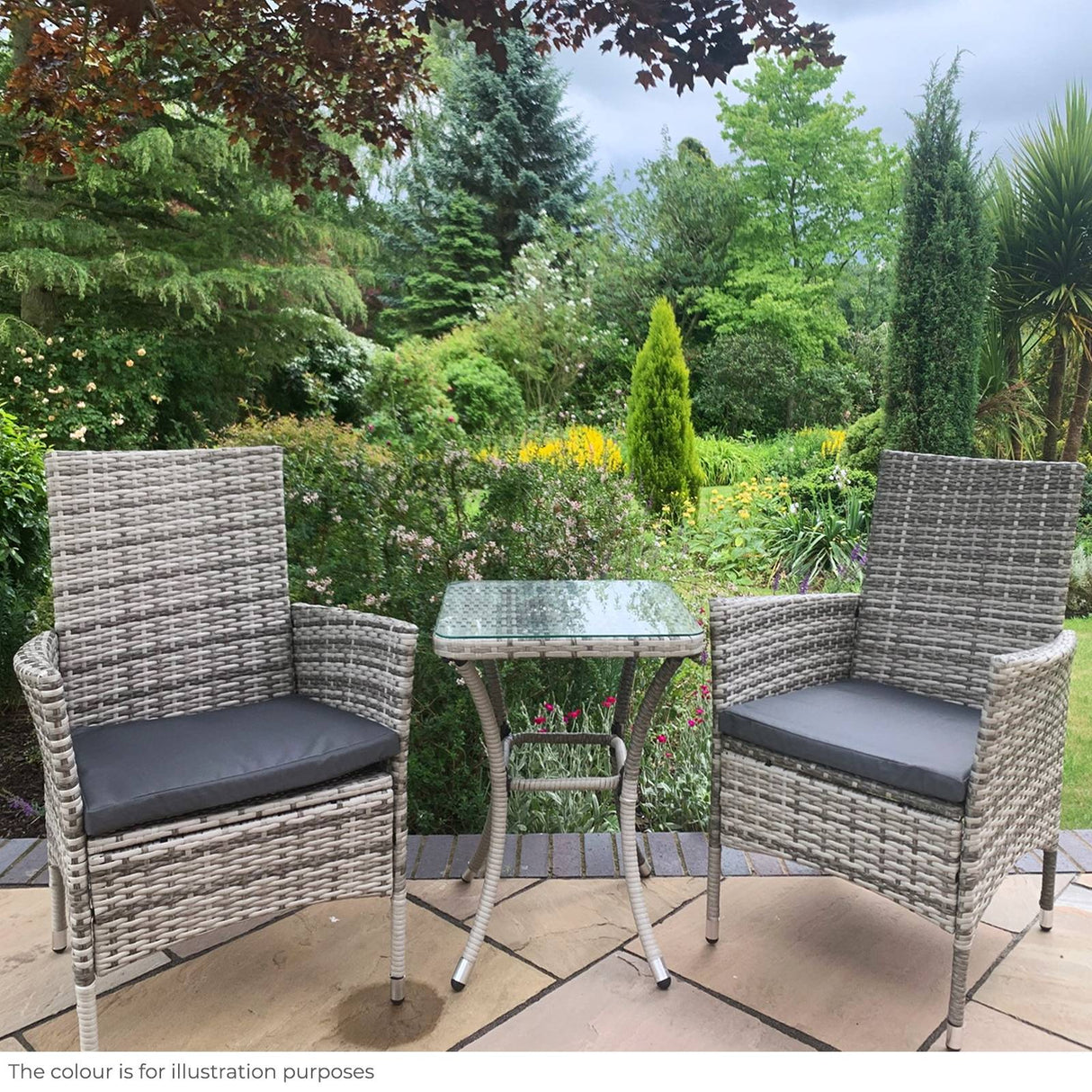 Jardí Rattan Bistroset Zwart