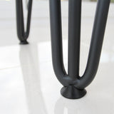 4 x 30.5 cm hairpin tafelpoten - 3 ledig - 10 mm - Zwart